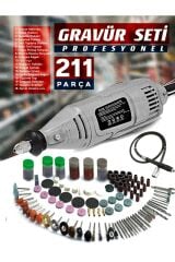 Pro 224 pcs 6 Kademe Devirli Çantalı Dramel Gravür Seti Taşlama