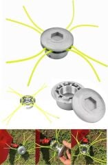 Proxtech Çok Fonksiyonlu Motorlu Tırpan Ot Çim Biçme Universal Metal Misinalı Başlık Yatay Çim Kesme