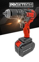 Profesyonel Darbeli Yüksek Tork Kömürsüz Bakır Motor, Güçlendirilmiş Vidalama Matkap Pro Set