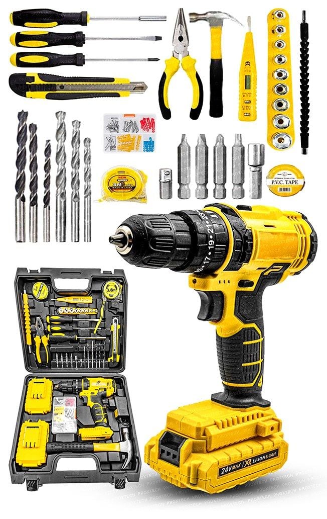 Yeni Nesil Ultimate Tork Darbeli  Lion Akülü Vidalama Matkap 100 Pcs Ultimate Set