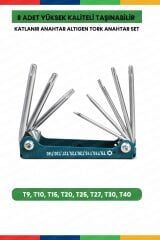 Yüksek Kaliteli 8 PRC Taşınabilir Katlanır Anahtar Torks Anahtar Alyan Tamir Kiti Çakı Takımı