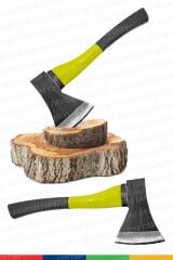 Çok Kullanım Fiber Kaydırmaz Saplı Mini Kesici Balta Çekiç Kamp Piknik Baltası 35 cm