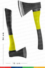 Çok Kullanım Fiber Kaydırmaz Saplı Mini Kesici Balta Çekiç Kamp Piknik Baltası 35 cm