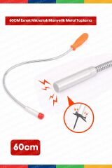 Güçlü Manyetik Teleskopik 60cm Pikap Mıknatıslı Somun ve Cıvata Toplama Plastik Saplı Esnek Çubuk