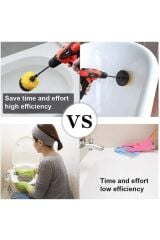 3lü Matkap Ucu Temizlik Seti Ocak-mutfak Dolapları-halı-koltuk-ayakkabı Temizleme Yıkama Seti