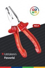 Yüksek Kalite Kırmızı Şeffaf Saplı 3 lü kombine  Pense Kargaburun Yankeski Profesyonel Set