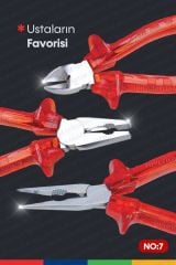 Yüksek Kalite Kırmızı Şeffaf Saplı 3 lü kombine  Pense Kargaburun Yankeski Profesyonel Set