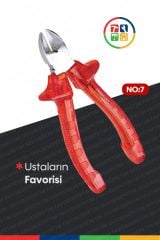 Yüksek Kalite Kırmızı Şeffaf Saplı No7 Pense Kargaburun Yankeski Profesyonel Set