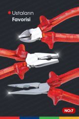 Yüksek Kalite Kırmızı Şeffaf Saplı No7 Pense Kargaburun Yankeski Profesyonel Set