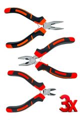 Yüksek Kalite Mini 3lü kombine Pense Kargaburun Yankeski Mini Kombine Set