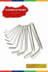 Yüksek Kalite 10Parça  6 Köşe Alyan Seti 10 Parça Kendo Set