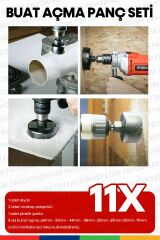 Yüksek Kalite 11 Parça Ahşap Buat Kartonpiyer Alçıpan Delik Oyuk Açma matkap Ucu Seti