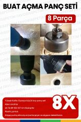 Yüksek Kalite 8 Parça Panç Ahşap Kartonpiyer Sunta Alçıpen Delici Testere Takımı Profesyonel Buat