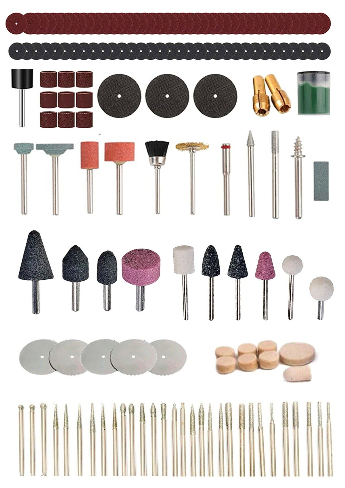 Yüksek Kalite 152 Parça Gravür Cam Oyma Delme Parlatma Taşlama Zımpara Dremel Gravür Oyma Kit