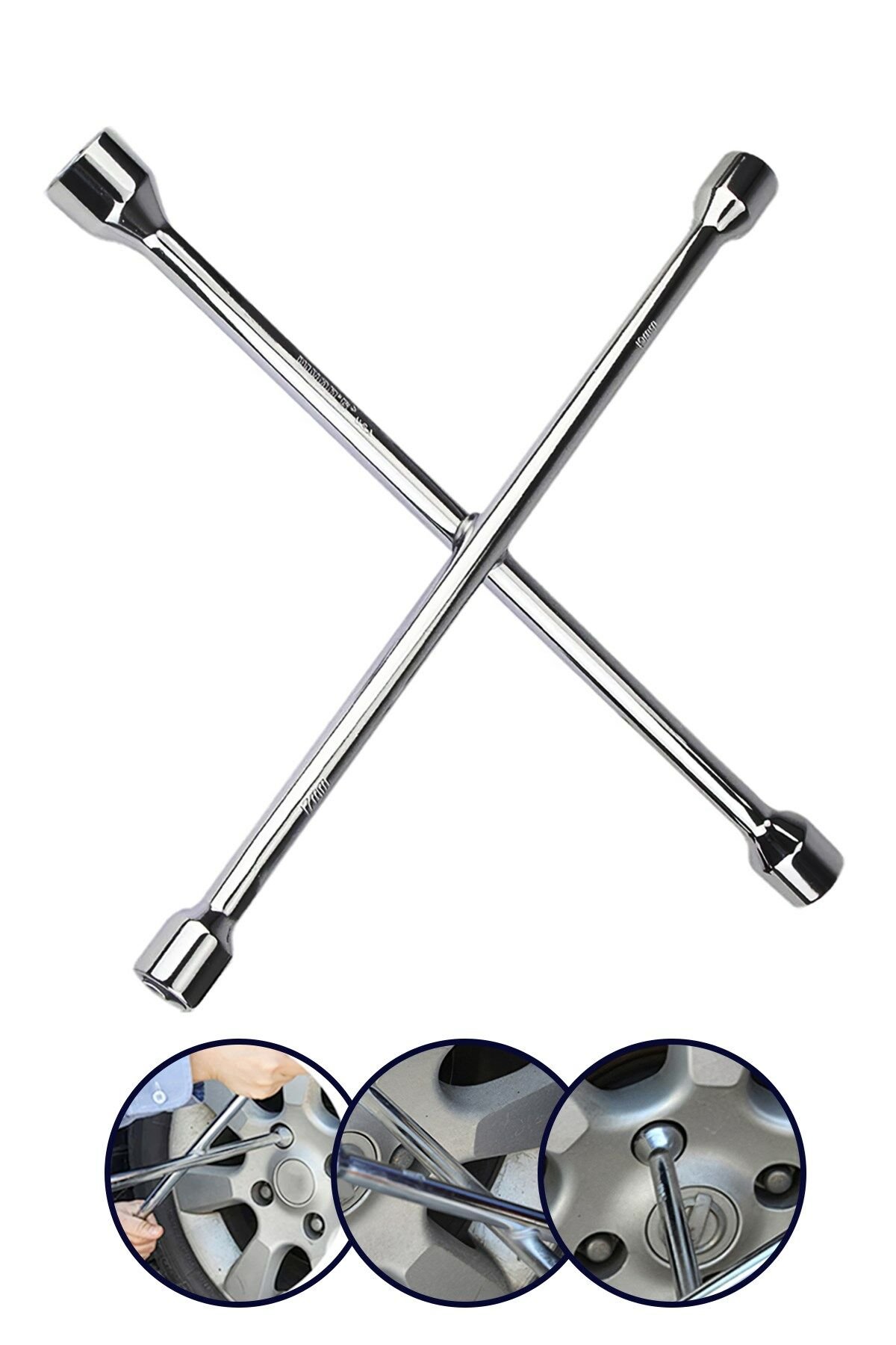 Yüksek Kalite  Bijon Sökme Anahtarı 17-19-21-23 Mm 4lü Kriko Bijon Lastik Sökme Takma