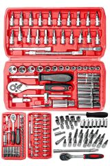 Yeni Nesil  Lokma Anahtar Tamir Takımı 53 adet 1/4 Cırcır Tork Anahtarı Soket Seti Oto Tamir Seti