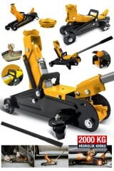 Ultra Series Profesyonel Metal Tekerlekli 2Ton/ 2000 KG Arabalı Hidrolik Kriko Araç Oto Kriko