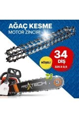PROXTECH Profesyonel Yüksek Keskinlik,325/0,5-68 (34) Köşeli Motorlu Testere Zinciri  34 Diş