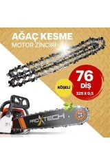 PROXTECH Profesyonel Yüksek Keskinlik,325/0,5-76(38) Köşeli Motorlu Testere Zinciri  38 Diş