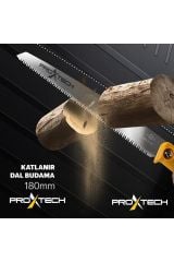 Proxtech Katlanabilir Emniyetli Cep Bahçe Budama Testeresi 180 mm  Dal Budama Makası  2li Set