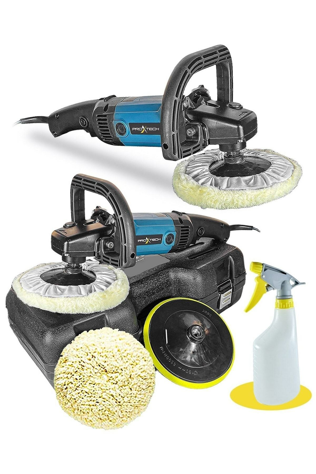 PROXTECH  Profesyonel 6 Kademeli Devirli Koltuk Yıkama Zımpara Pasta Cila Polisaj Makinesi