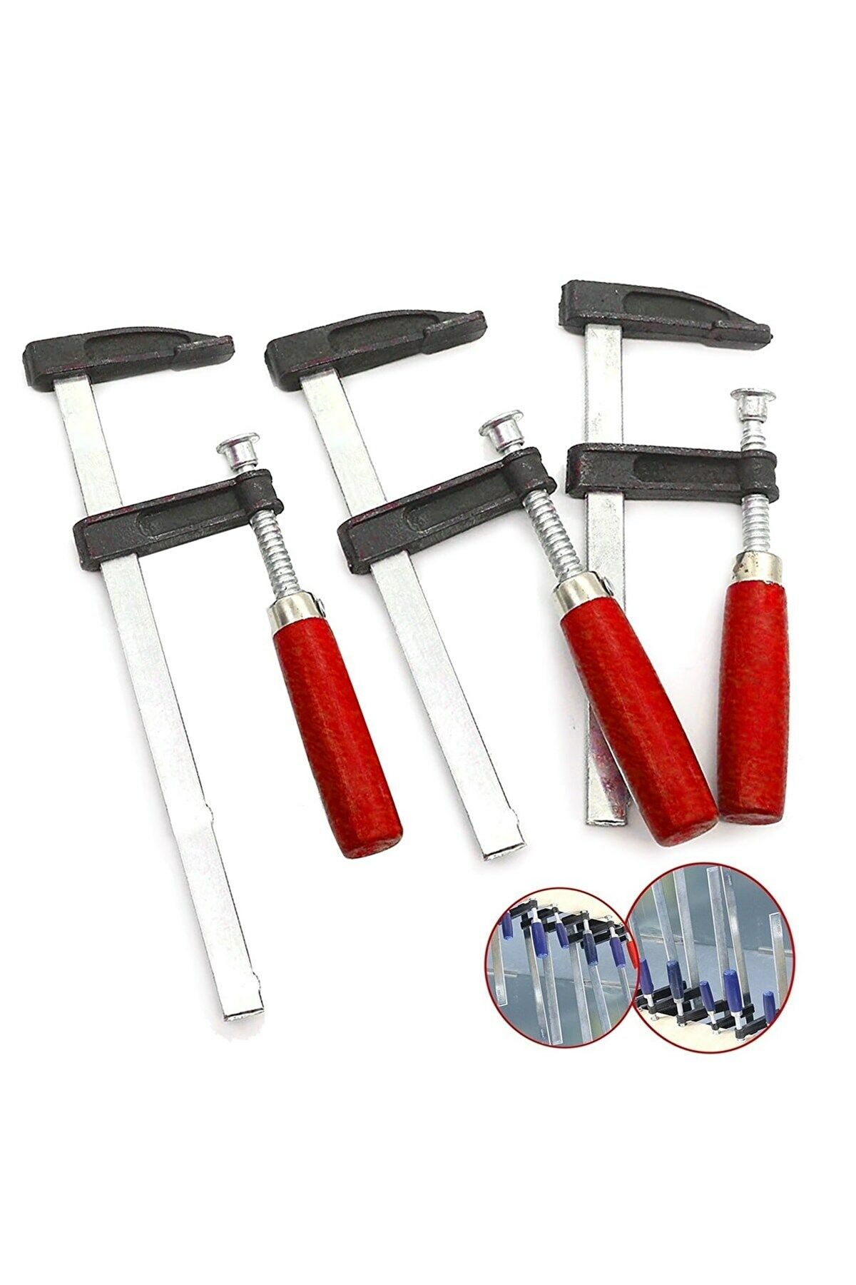 PROXTECH  BHD Tools Yüksek Kalite F Tipi Ahşap Çelik Mobilyacı Işkencesi Kıskaç Işkence 3lü SET