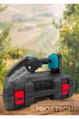 PROX Yüksek Kalite Li-on  2x Çift Akülü Taşıma Çantalı Dal Budama Ağaç Kesme Testere Bıçkı Makinesi