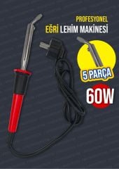 Profesyonel Yüksek Kalite 5 Parça Eğri 60W  Kalem Lehim Havya Tabancası Lehim Makinesi