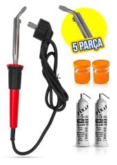 Profesyonel Yüksek Kalite 5 Parça Eğri 60W  Kalem Lehim Havya Tabancası Lehim Makinesi