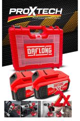 Profesyonel Tork 58V 5Ah Darbeli Bakır Sargılı Vidalama Metal Şanzuman Şarjlı Çift Akülü Matkap