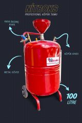 Profesyonel Oto Yıkamacılara Özel 100 lt Model Köpük Püskürtme  Tankı KIRMIZI