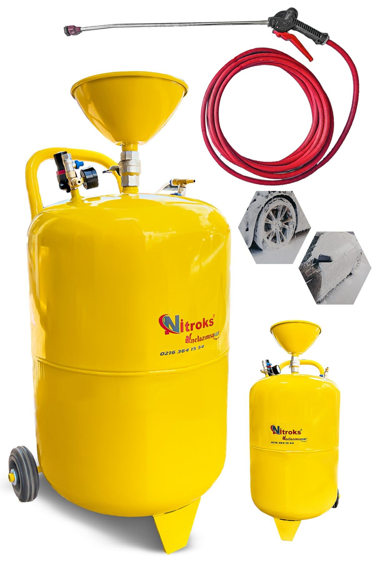 Profesyonel Oto Yıkamacılara Özel  En Çok tercih Edilen100lt Model KöpükTankı Püskürtme Tankı 100