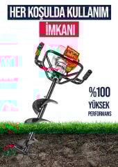 Profesyonel Mur-Cell Toprak Burgu Fidan Ekme Makinesi Burgu Ucu  150*1000mm Full Set