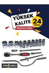 Profesyonel Metal Kutulu 24 adet/takım Cırcır Kollu Aracı Set Oto Mekanik Lokma Set