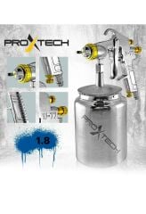 Profesyonel Havalı Üstten - Alttan Depolu 2li set 600 cc Boya Sprey Tabancası Paket Set