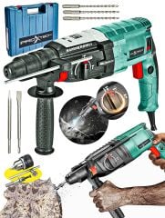 Profesyonel 3600W Bakir Sargili Kırıcı Delici Hilti Matkap 5,9 Çantalı  5 Adet Uç Mandren Hediye