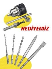 Profesyonel 3600W Bakir Sargili Kırıcı Delici Hilti Matkap 5,9 Çantalı  5 Adet Uç Mandren Hediye