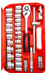 Profesyonel Büyük Parlak 32 Parça Chrom Vanadıum Cırcırlı Lokma Takımı 1/2 Cr-v Çeliği