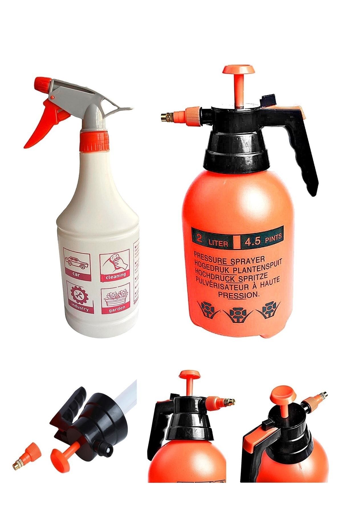 Profesyonel Çok Fonksiyonlu Taşınabilir  1 litre  2 litre Boş Fısfıs Sprey Şişesi 2Li Set