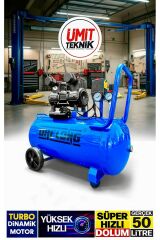 Süper Hızlı Dolum Yüksek Hızlı Motor  YAĞSIZ  Bakır Sargı Turbo Motor 50LT  Hava Kompresörü 5LiTakım