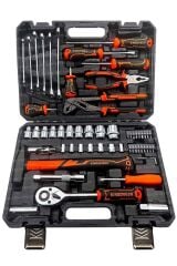 Profesyonel  Bakım Onarım Full Paket 58 Parça Lokma Anahtar Takımı 1- 4 ve 1- 2 El Aletleri Seti