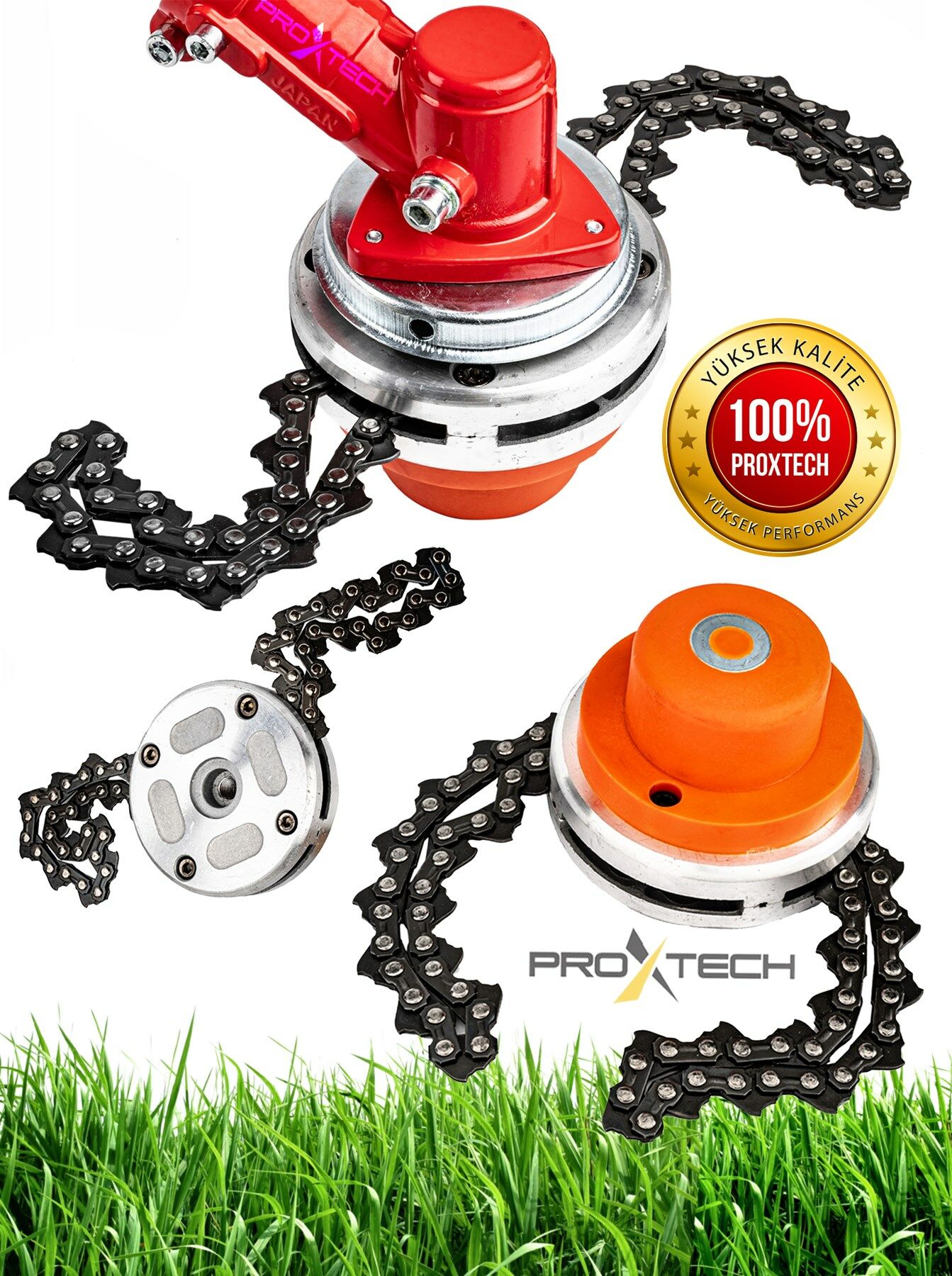 Pro Yüksek Kalite Zincirli Çalı Tiken Diken Tırpan Başlığı Canavar Başlık Benzinli Tırpan Üniversal