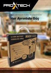 Pro Yüksek Kalite Geliştirilmiş Motor Premium Lityum Akülü  Vidalama Şarjlı Matkap Aksesuar Seti