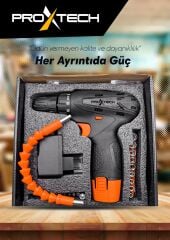 Pro Yüksek Kalite Geliştirilmiş Motor Premium Lityum Akülü  Vidalama Şarjlı Matkap Aksesuar Seti