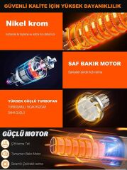 PRO Çift Kademeli Termik Koruma Bakır Sargılı 2 Kademeli Isı Ayarlı Sıcak Hava Üfleme Tabancası