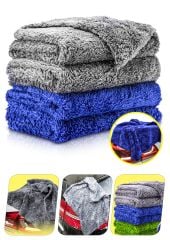 Pro Mikrofiber Kalın Büyük Boy Emici Çift Yüzlü Araç Kaporta Kurulama Cila Bezi 50 X 85 -1 ADET