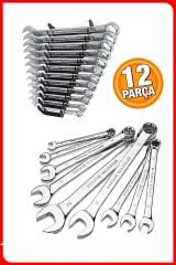 Pro 34 Parça Profesyonel Akülü Vidalama Matkap,Krom Kaplı Çelik 12 Parça Kombine  Set