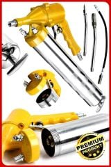 Premium Yüksek Kalite Havalı Gres Yağ Tabancası 500cc  Büyük Boy  Hortum ve Gres Ucu Hediyeli