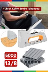 Çok Amaçlı  Dekorasyon Mobilya Ahşap Çerçeve Çakma Manuel Zımba Tabancası 5000 Zımba Hediyeli