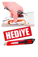 Çok Amaçlı  Dekorasyon Mobilya Ahşap Çerçeve Çakma Manuel Zımba Tabancası 5000 Zımba Hediyeli